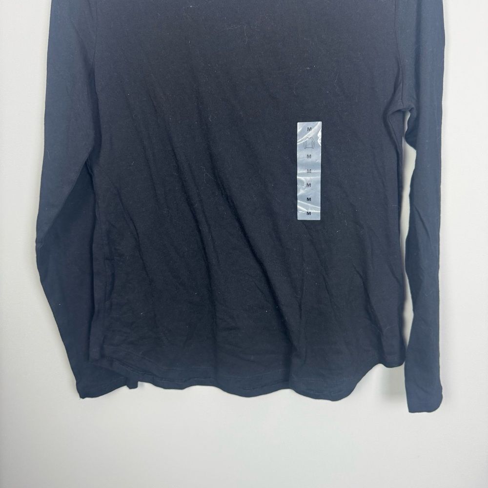 OLD NAVY | NEW Black Long Sleeve Everywear Crewneck Shirt Women’s Size Medium - Picture 5 of 8